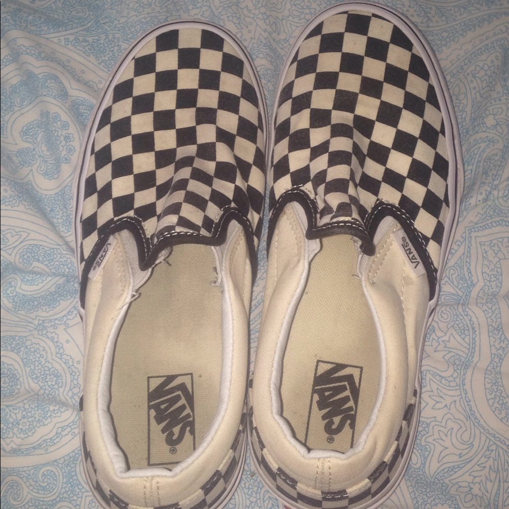 Kids checkerboard vans